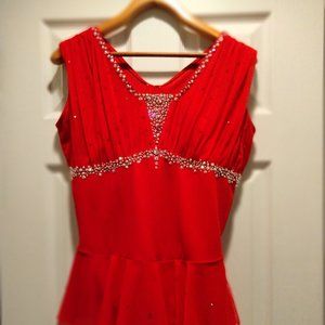 Red Figure Skating Dress